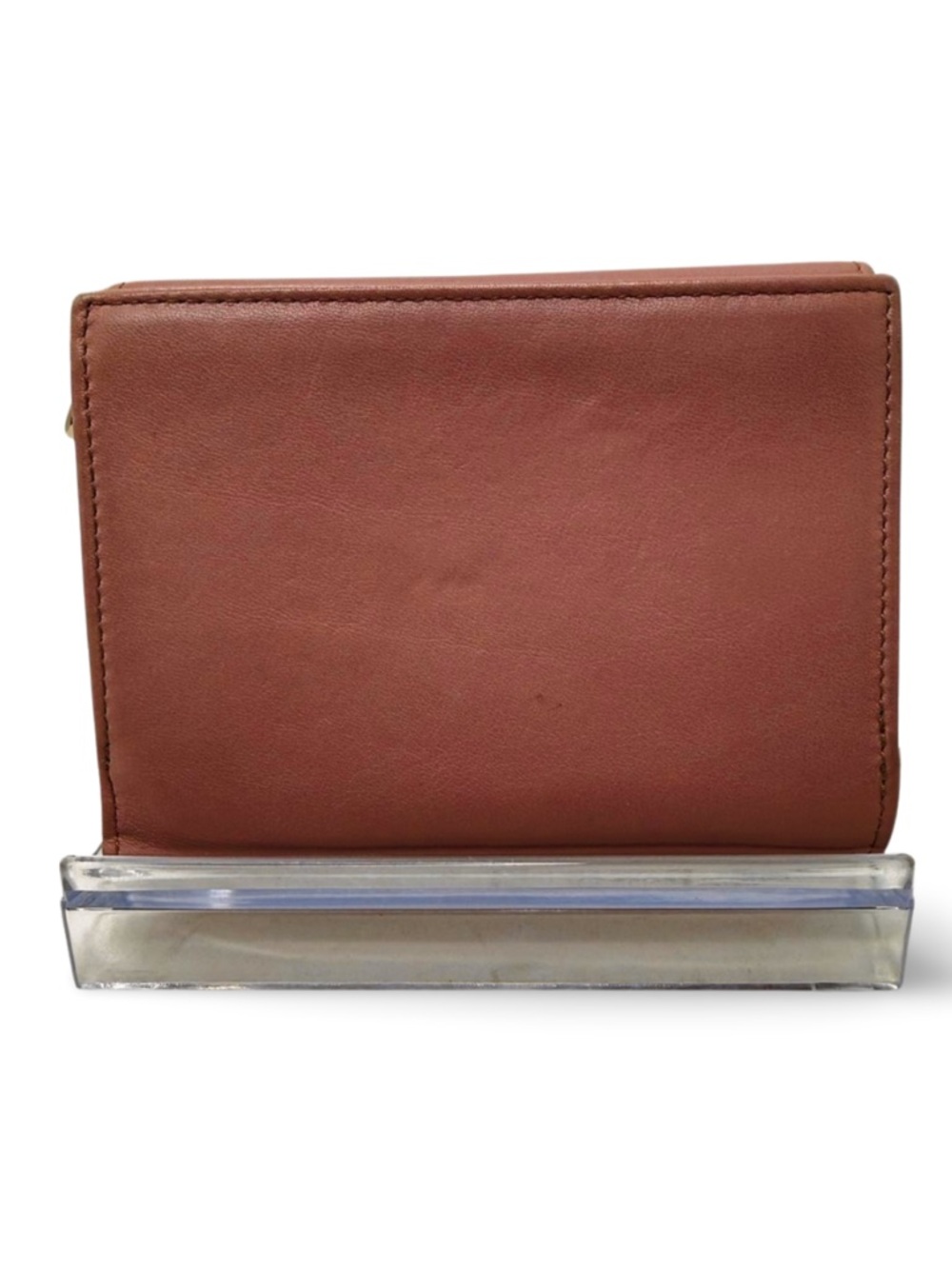 Furla Leather Wallet Pink Interior Bow Detail Snap Closure Compact - Picture 3 of 14